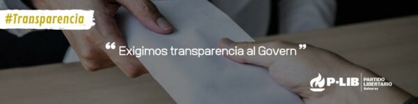 Exigimos transparencia al Govern Balear