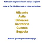 Dona a la candidaturas del Partido Libertario para el 10N