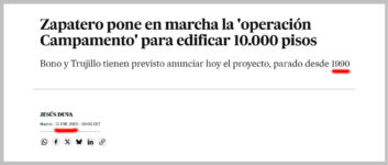 Autozasca histórico de Pedro Sánchez con el problema de la vivienda